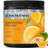 KEY NUTRIENTS, polvo de electrolitos naranja Tangy para hidratación rápida durante entrenamientos