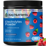 Polvo KEY NUTRIENTS para electrolitos sin azúcar, hidratación rápida.
