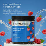 Sobres KEY NUTRIENTS de electrolitos sin azúcar para llevar.
