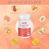 KFG CoQ10 200 mg cápsulas, visualización del envase, fácil de incorporar en la rutina diaria.