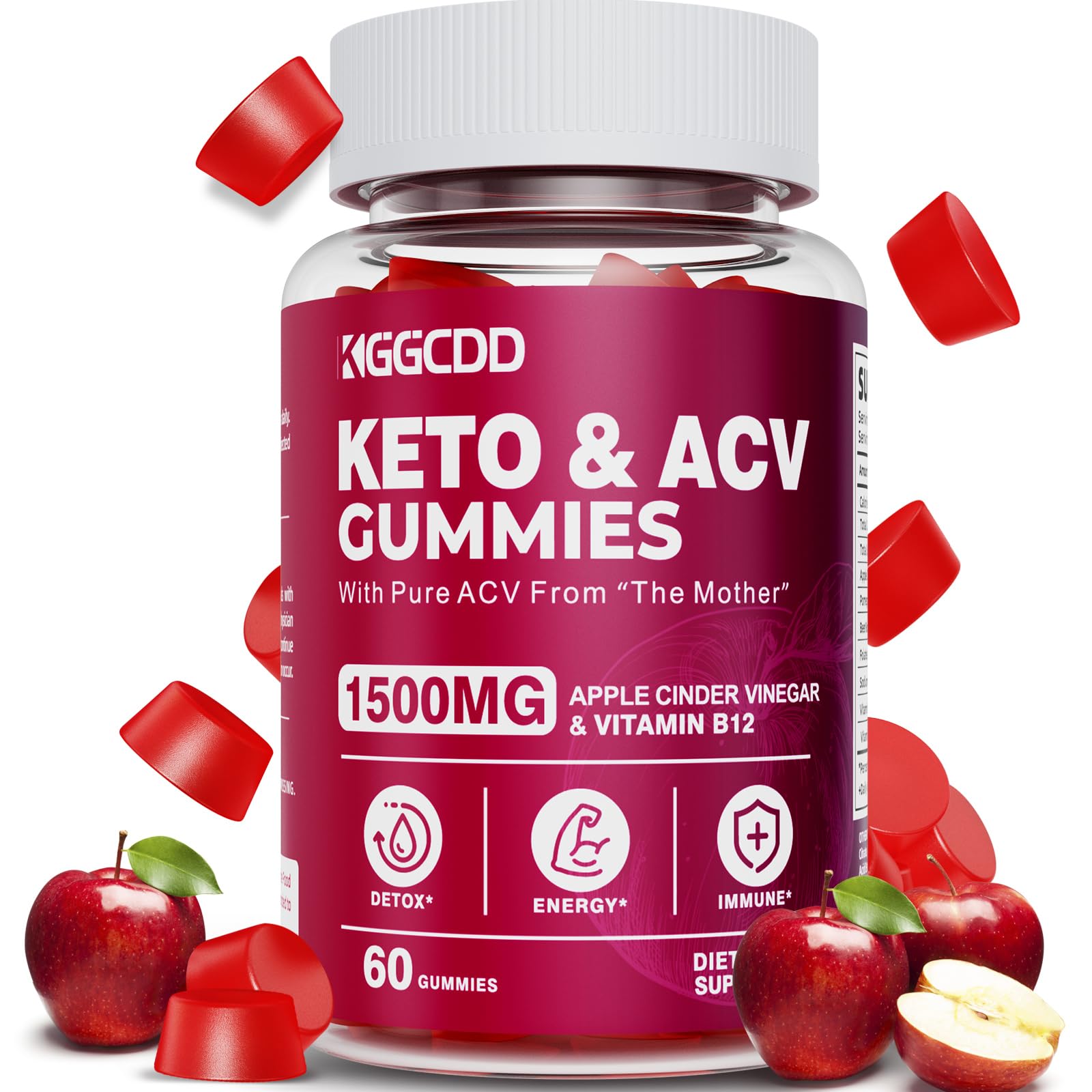 Gomitas KGGCDD cetogénicas ACV en empaque práctico para iniciar la cetosis