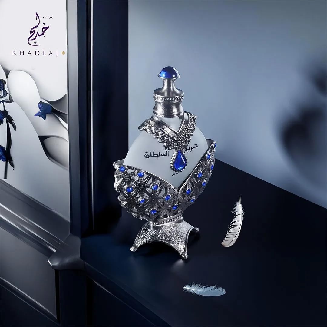 KHADLAJ PERFUMES Hareem Al Sultan Blue fondo amaderado y almizcle suave.