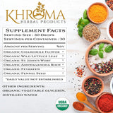 Khroma Happy, etiqueta detallada con información clara de ingredientes naturales.
