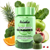 Gomitas Kiala Nutrition Super Greens, bote, apoyo diario para energía y digestión.