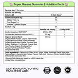 Gomitas Kiala Nutrition Super Greens, fibra beneficiosa, apoyo a la regularidad diaria.
