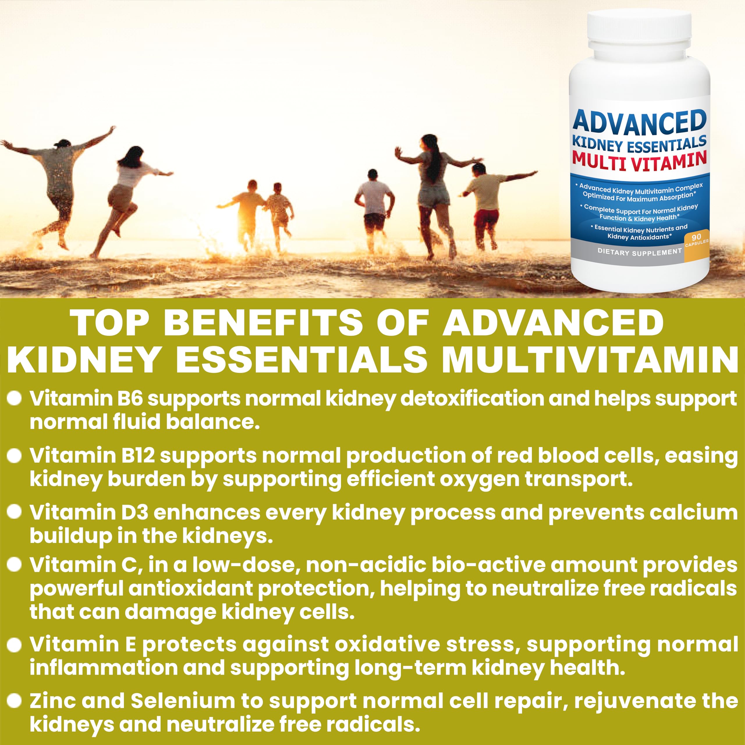 Kidney Restore Advanced Kidney Essentials, manos sosteniendo cápsulas, fácil siguiente rutina diaria.