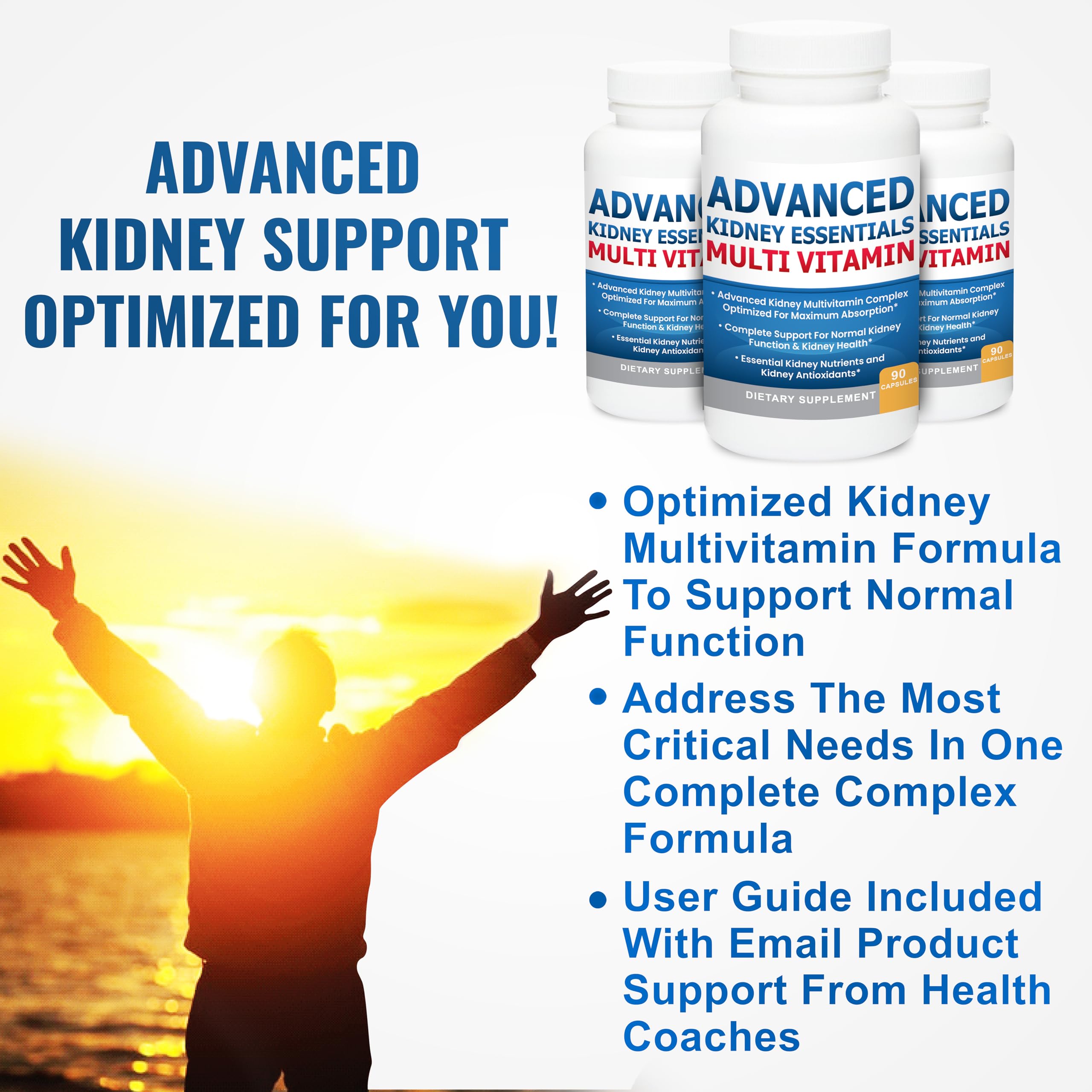 Kidney Restore Advanced Kidney Essentials, entorno de vida diaria, posible apoyo al bienestar general.