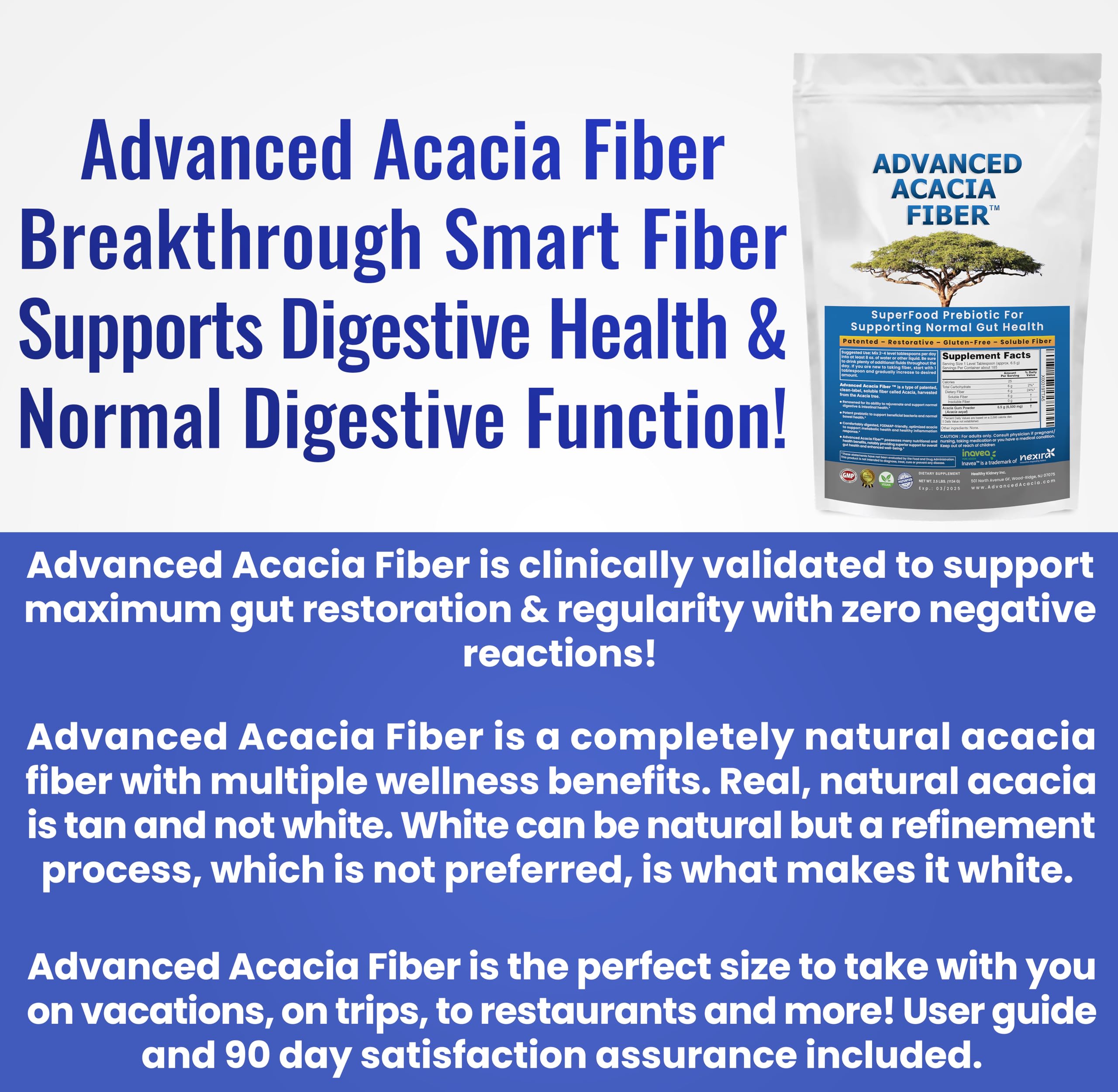 Kidney Restore: apoyo a la salud intestinal con fibra prebiótica suave.