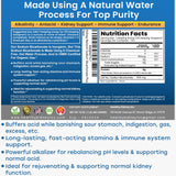 Kidney Restore bicarbonato disuelto en agua, preparación rápida y alcalina.
