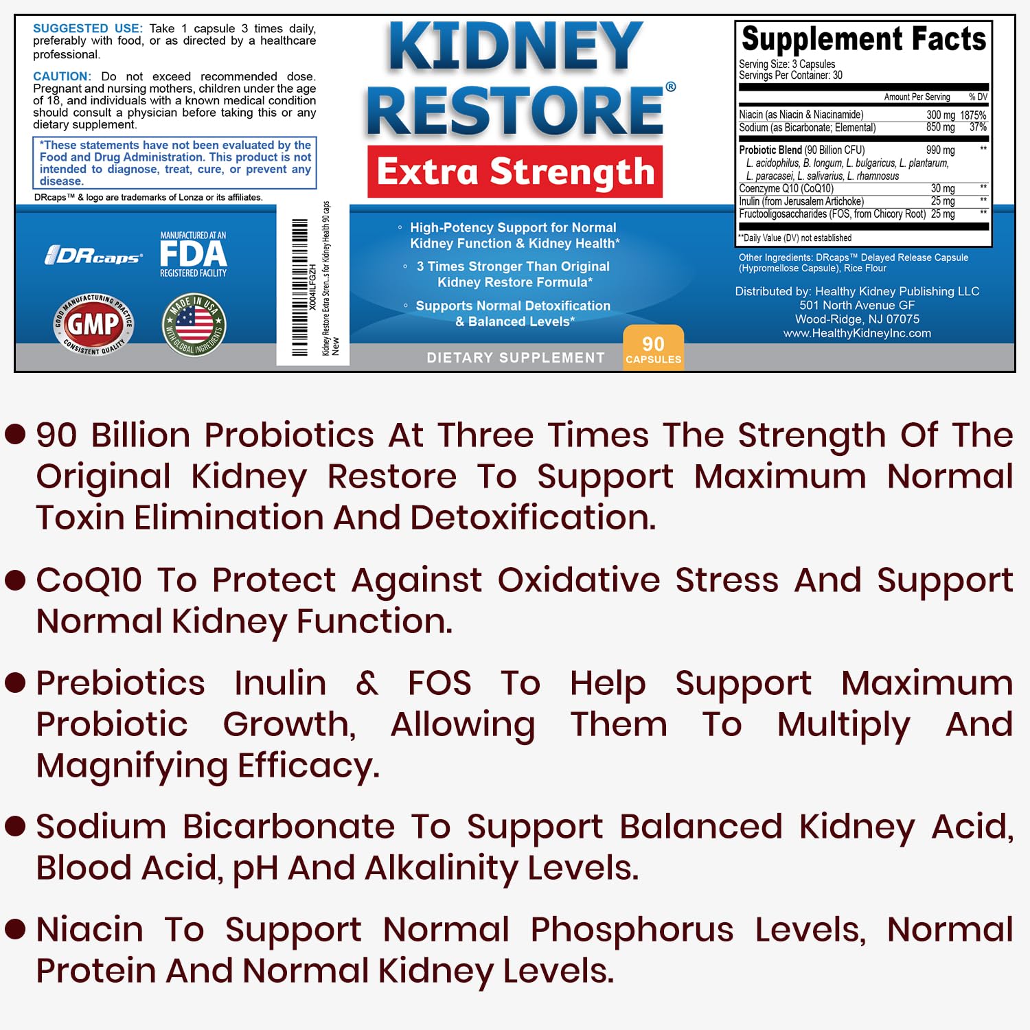 Kidney Restore botella mostrando detox renal para uso diario seguro