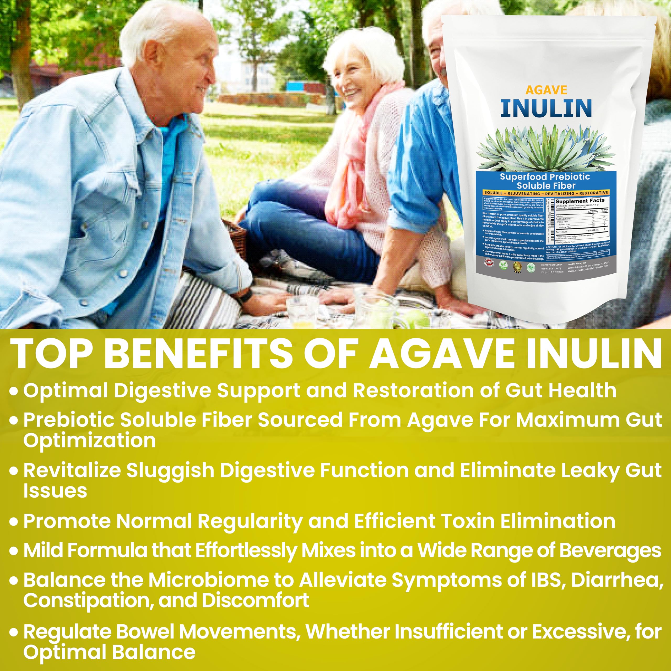 Kidney Restore Calidad Pura Inulina Orgánica: producto puro y seguro.