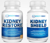 Cápsulas de Kidney Restore en bote vertido, apoyo suave a la función renal.