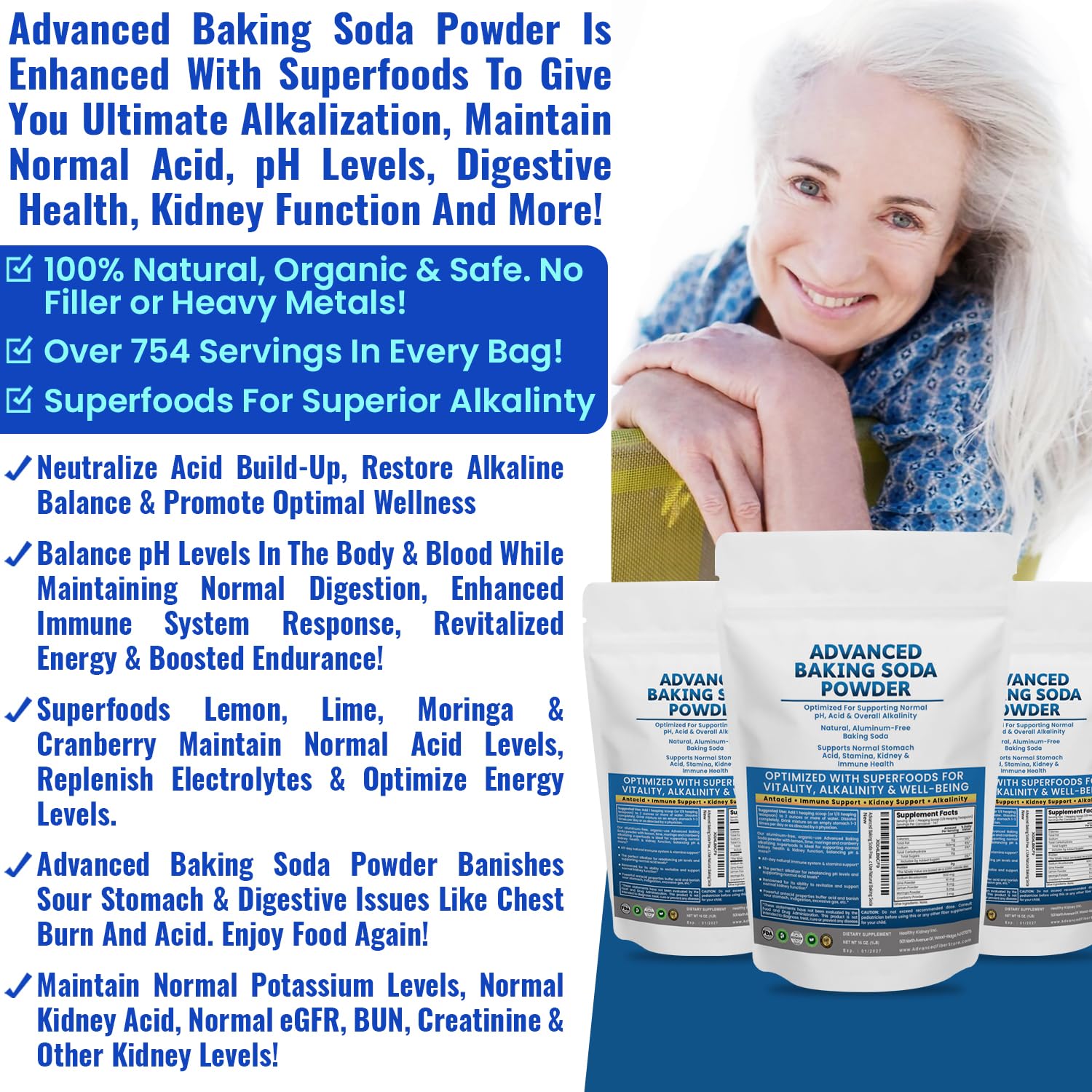 Kidney Restore mezcla en vaso con agua para consumo diario.