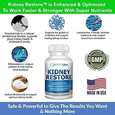 Kidney Restore: mezcla de ingredientes para soporte renal natural