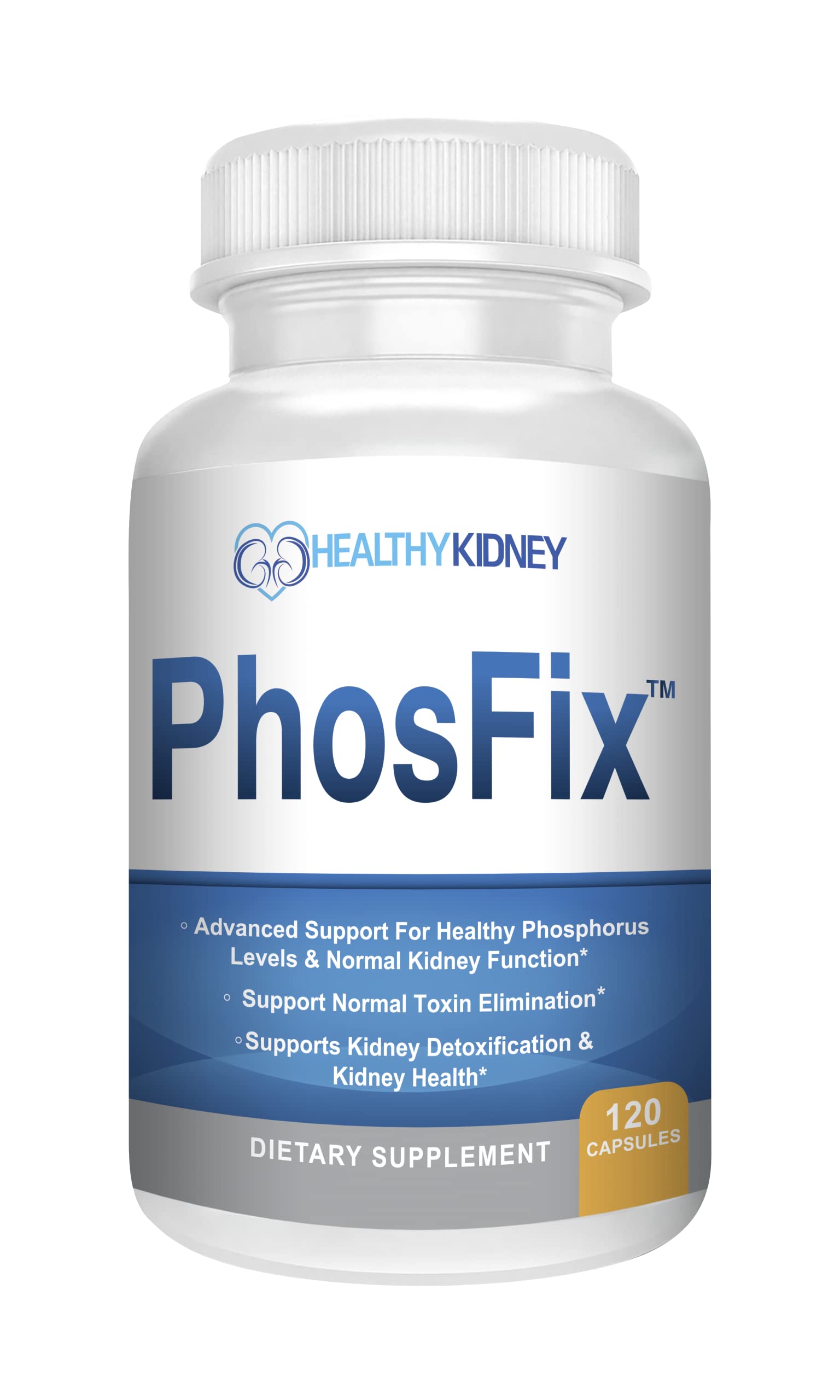 PhosFix de Kidney Restore, cápsulas para equilibrio de fósforo y salud renal.