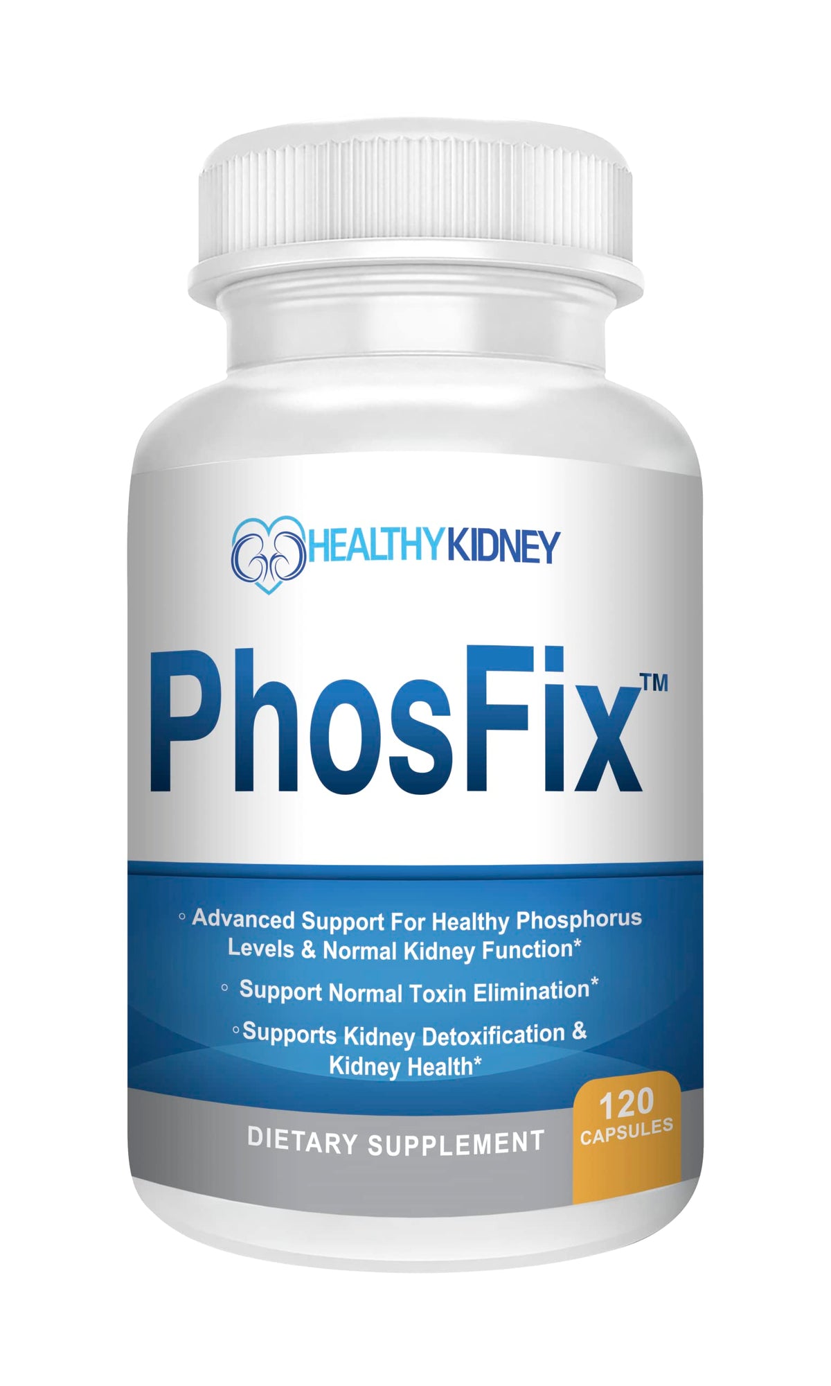 PhosFix de Kidney Restore, cápsulas para equilibrio de fósforo y salud renal.