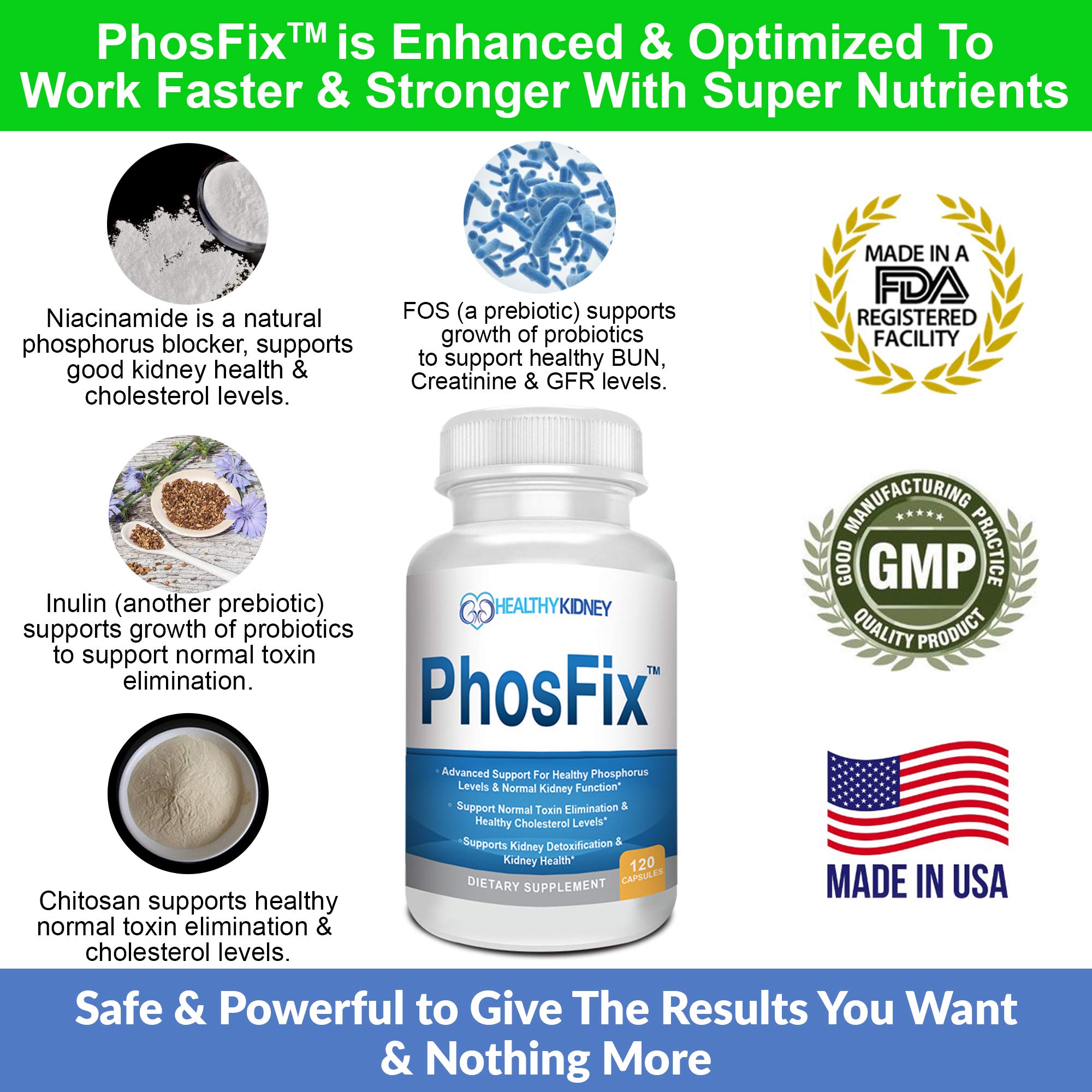 PhosFix en envase de 120 píldoras para uso diario y manejo de fósforo.
