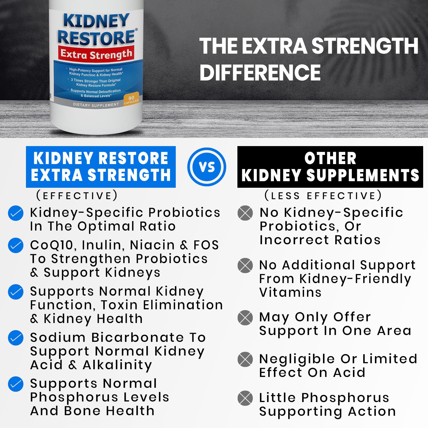Kidney Restore probióticos renales de 90 mil millones para desintoxicación