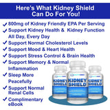 Frasco Kidney Shield con omega-3 de alta EPA para nutrición renal.