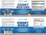 Frasco de Kidney Shield con omega-3 de alta EPA para soporte renal.