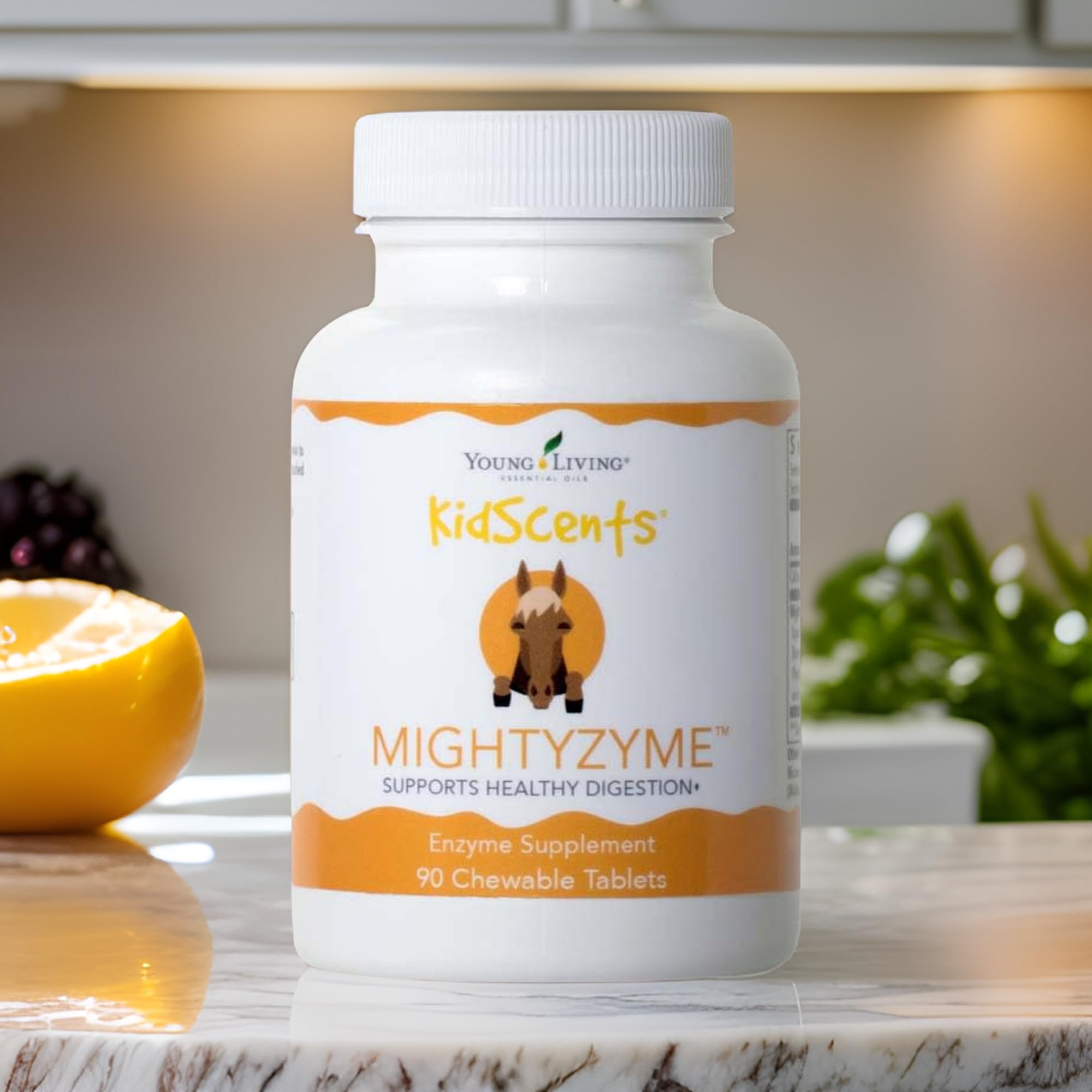 KidScents MightyZyme Tabletas, enzimas vegetales para el crecimiento saludable.