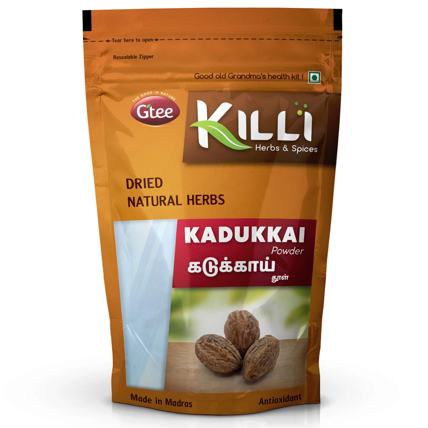 KILLI Haritaki polvo, bote: uso nocturno suave para digestión.
