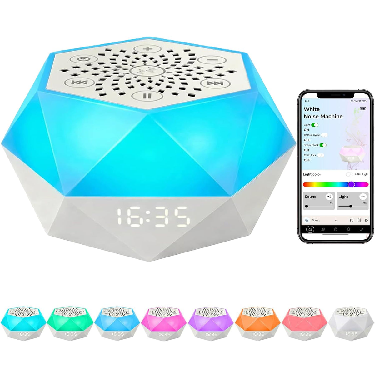 Kimiyoo Sleep Sound Machine con luces nocturnas para dormir mejor