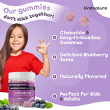 Kindnature gomitas magnesio glicinato-citrato vertidas en vaso facilitan la digestión