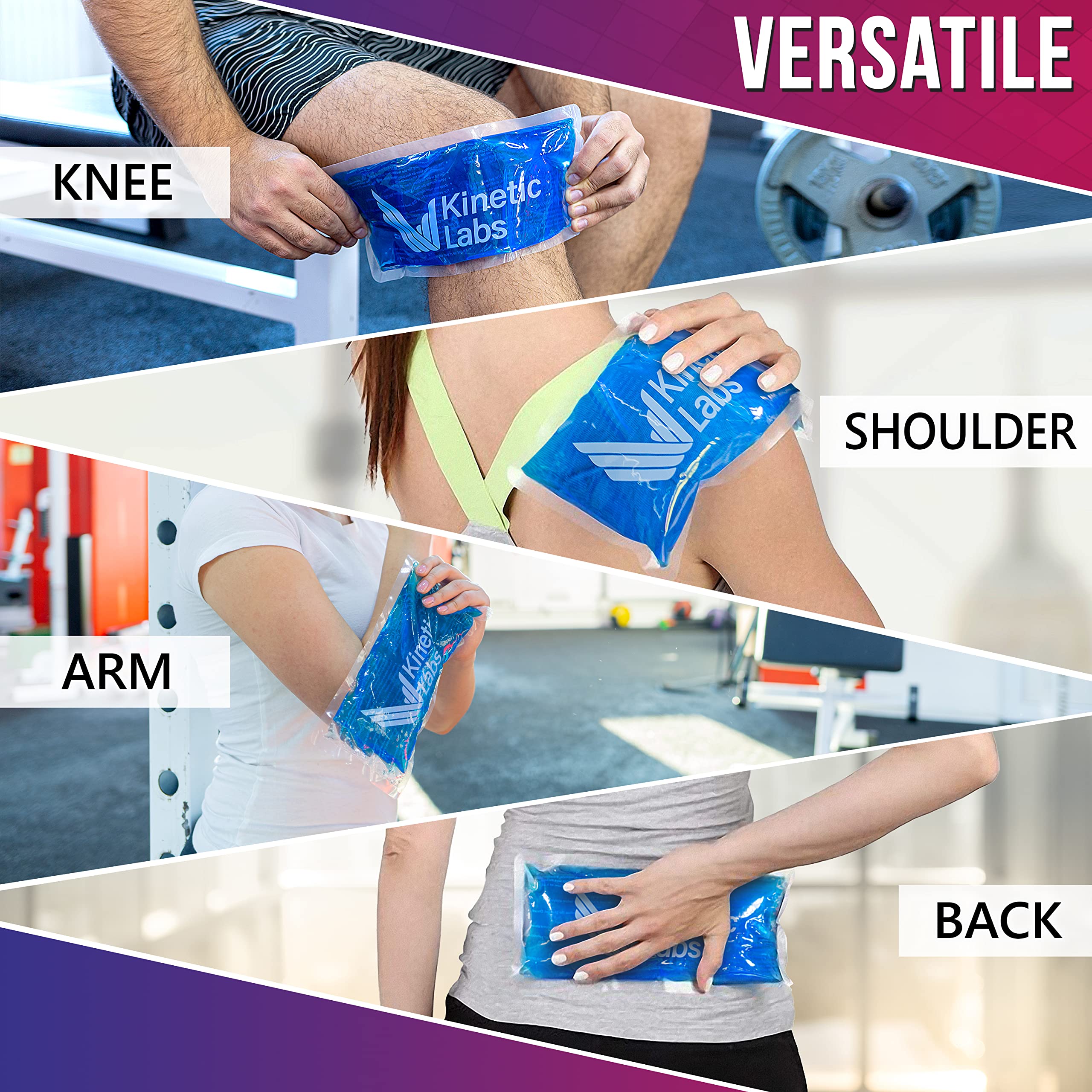Bolsas de hielo de Kinetic Labs con plástico de grado alimentario y alta durabilidad.