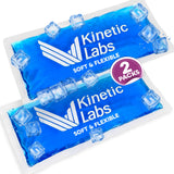 Kinetic Labs bolsas hielo suave 2 pack para rodilla: alivio versátil.