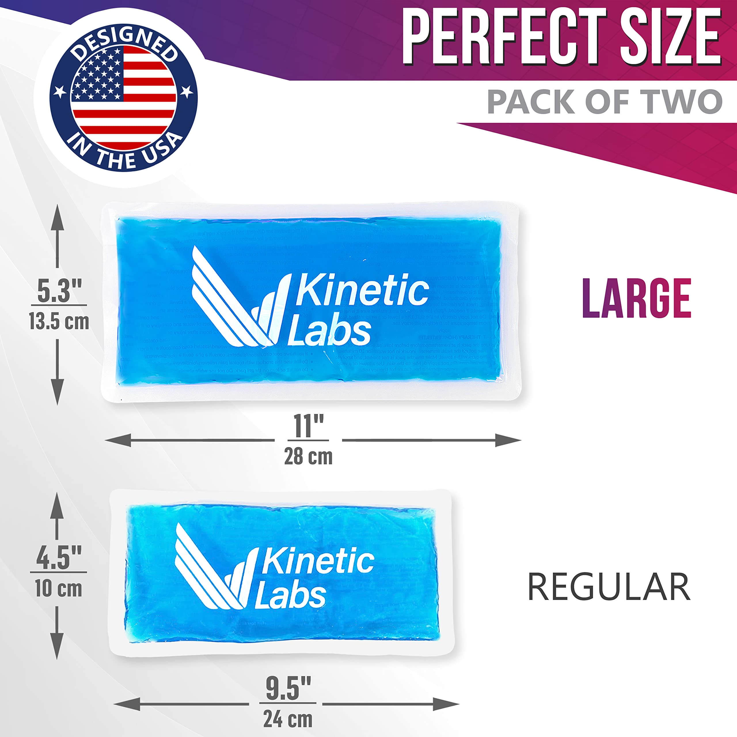 Bolsas adaptables para espalda, hombros, rodillas y más de Kinetic Labs.