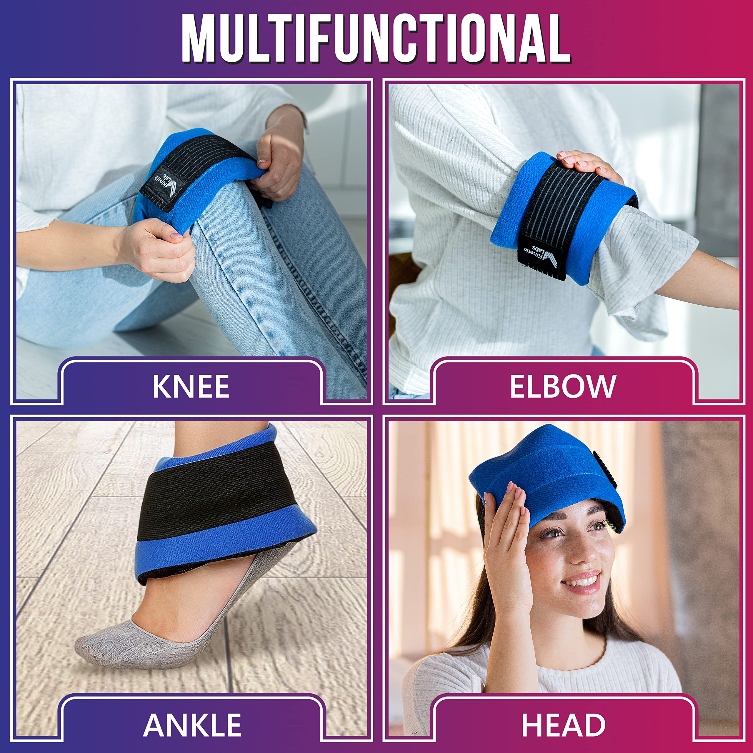 Kinetic Labs gel frío de plástico resistente: mantiene la temperatura sin fugas.