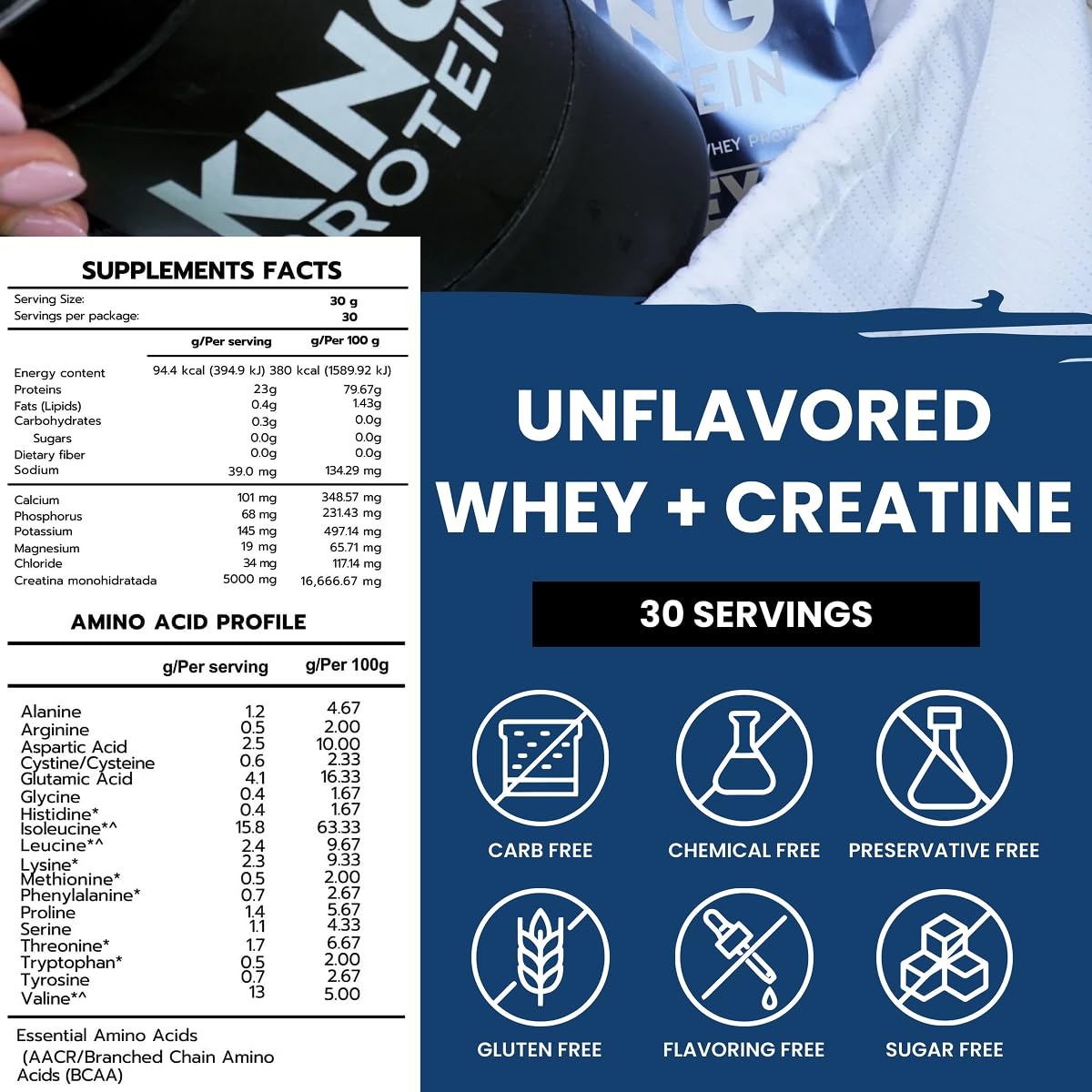KING Protein Clean uso en avena y recetas saludables