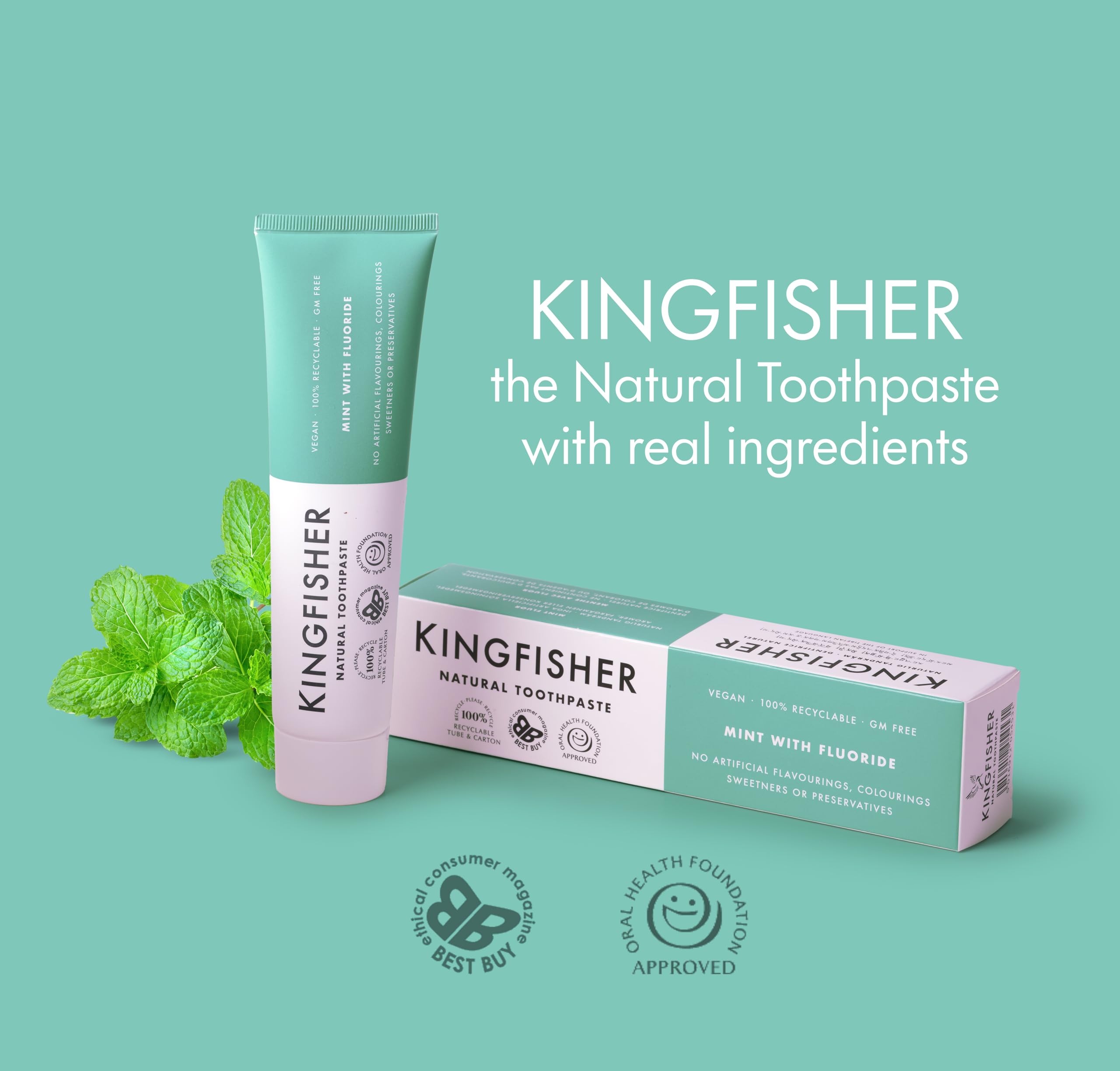 Uso diario de Kingfisher para adultos, cepillado completo y agradable