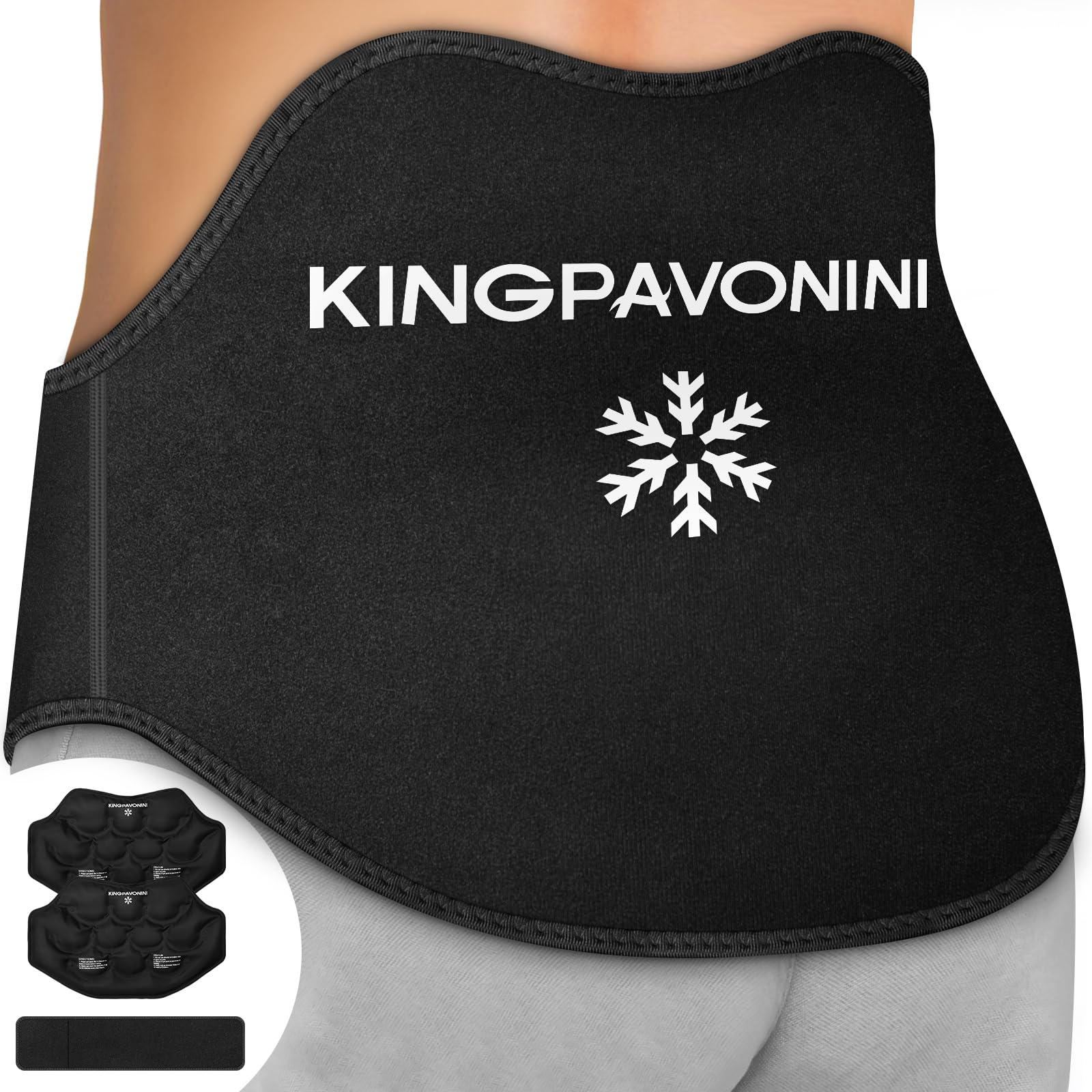 KingPavonini bolsa de hielo grande para espalda brinda cobertura amplia y alivio focalizado.
