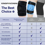 KingPavonini Rodillera gel removible para limpieza y reutilización