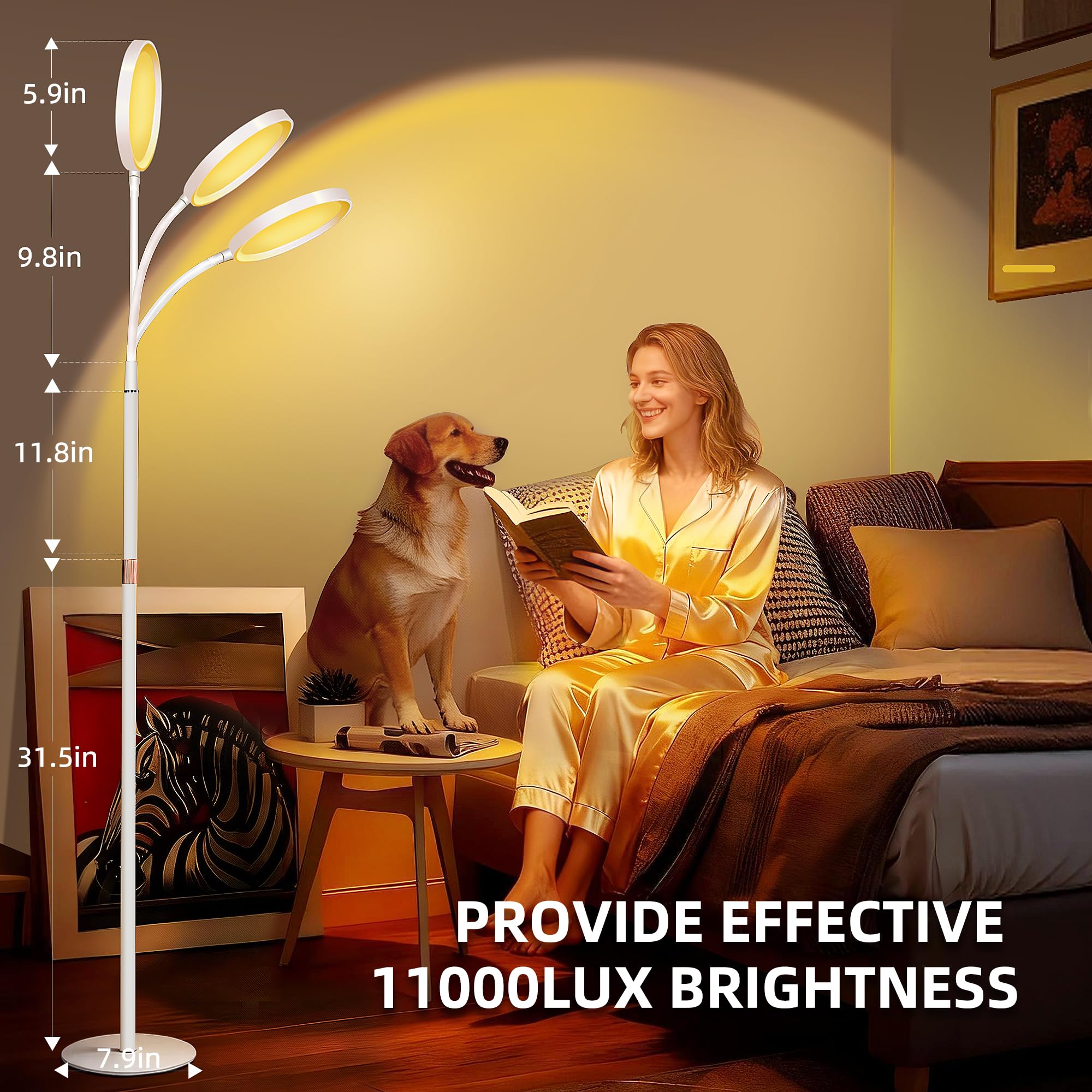 KingSom panel LED con brillo ajustable para terapia luminosa