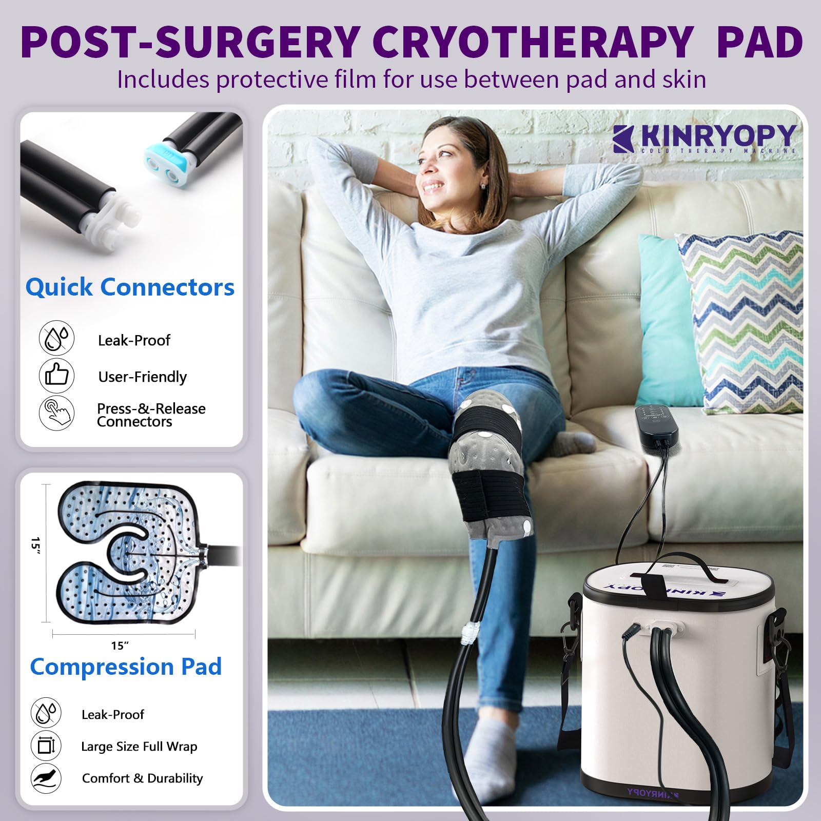 Kinryopy Diseno Portatil: ligero y compacto para usar en casa, clínica o viaje.