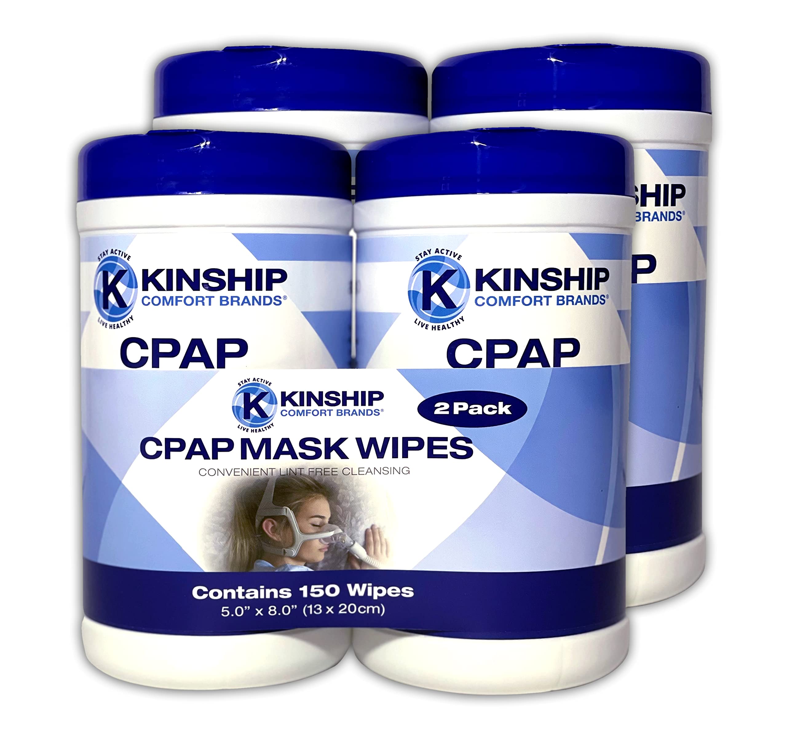Kinship Comfort Brands toallitas CPAP para máscara, limpieza suave para uso diario.