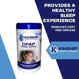 Toallitas CPAP sin aroma de Kinship para evitar irritaciones y residuos