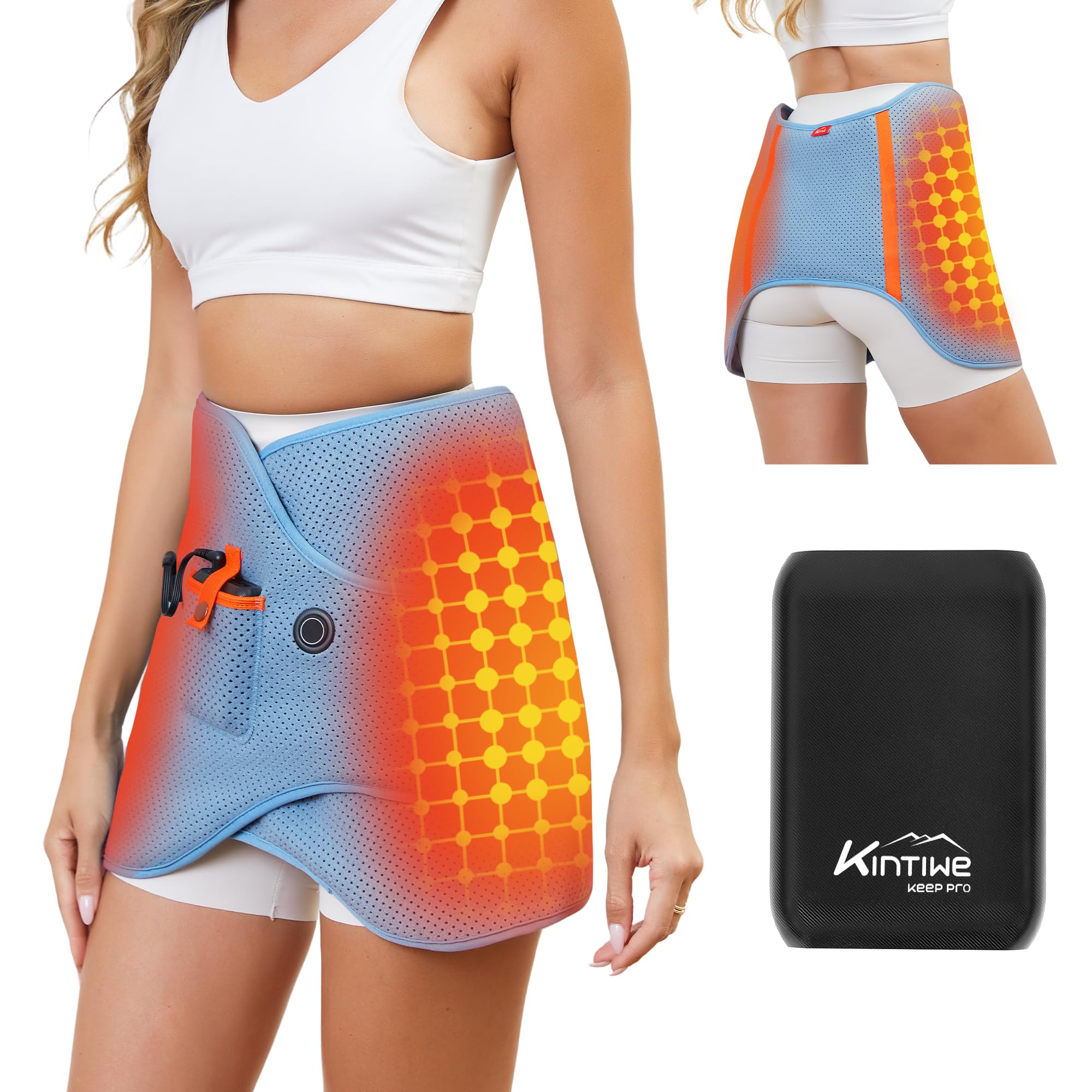 Kintiwe Pro cinturón para cadera con calor dual para confort en casa