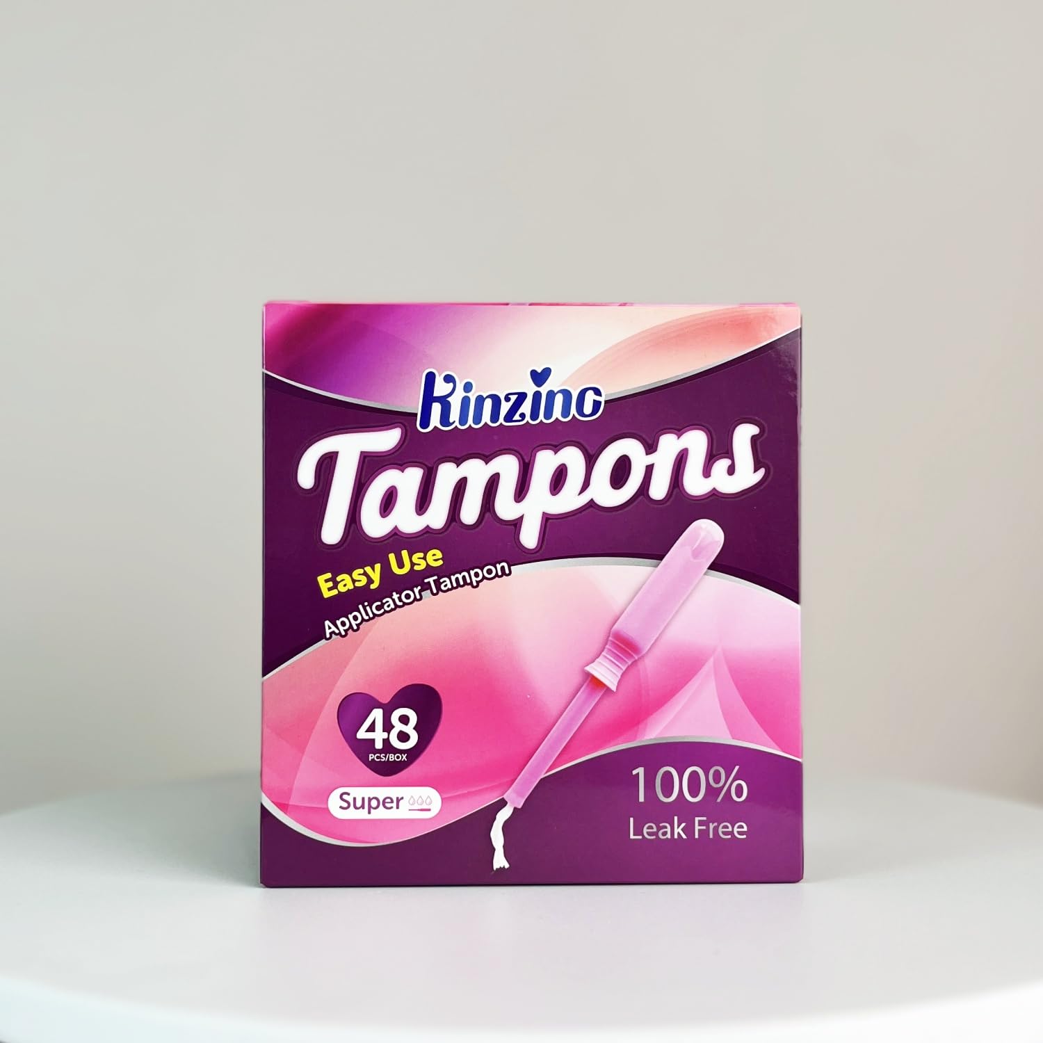 Tampones Kinzino sin colorantes para una experiencia suave.