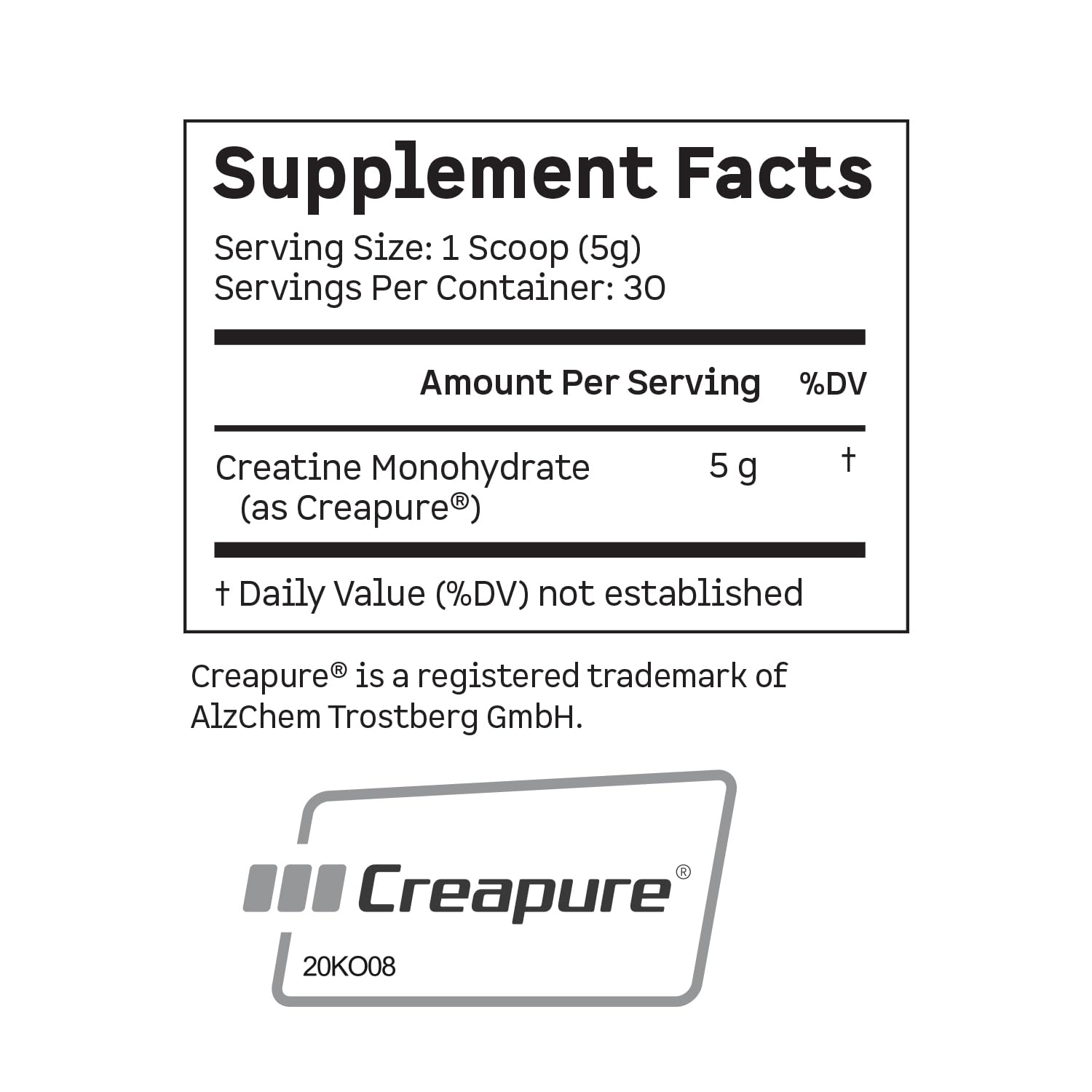 Kion Creatine envase porciones para evitar desperdicio.