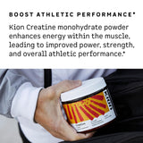 Kion Creatine preparado en shake para entrenamiento más eficiente.