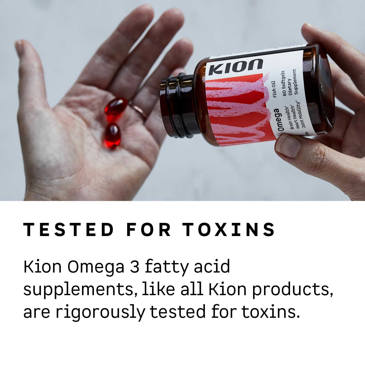 Kion Omega aporta EPA y DHA en cada porción para apoyo diario.