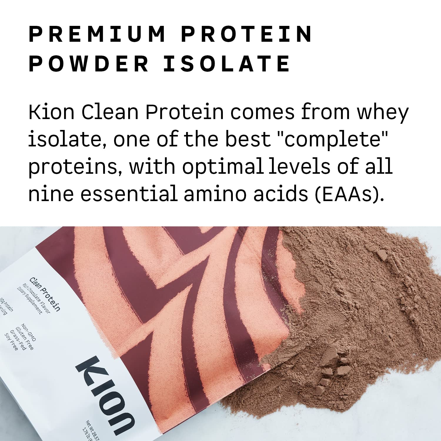 Kion Proteína Limpia batido vainilla, textura suave para después del entrenamiento