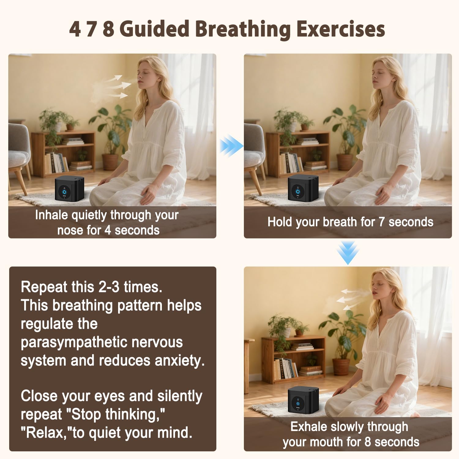 Kipcush Sleep Sound Machine guía respiración auditiva para mindfulness