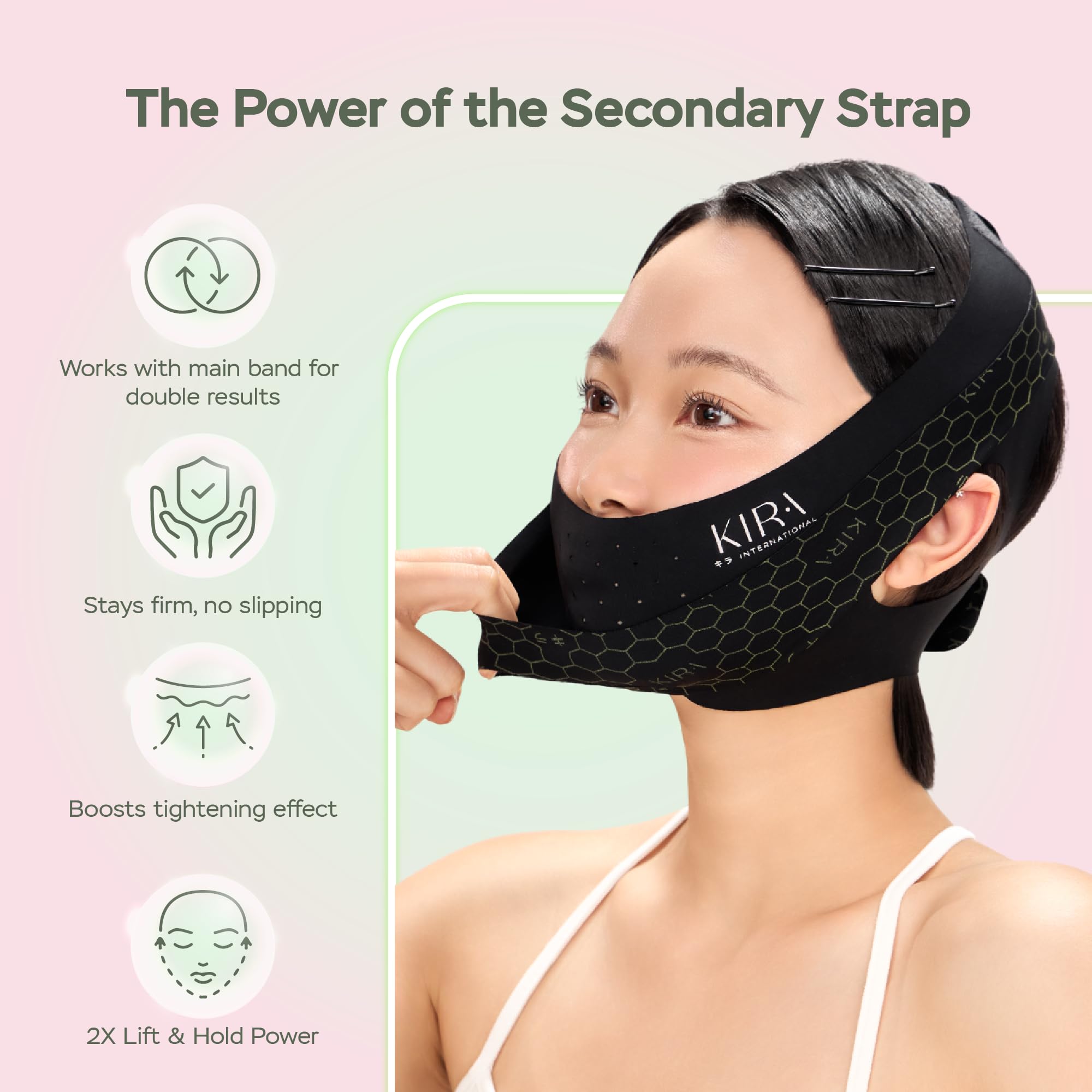 KIRA INTERNATIONAL correa barbilla ajuste flexible para comodidad personalizada.