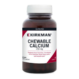 Kirkman Calcio 250 mg con D3 frente a la botella, apoyo a la salud ósea.