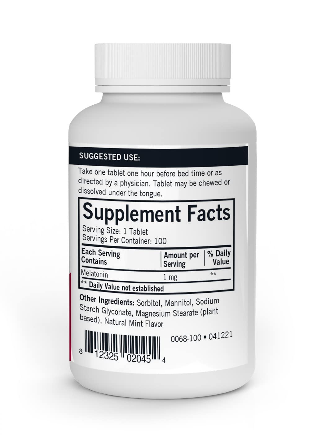 Kirkman Melatonina 1 mg, tableta masticable sabor menta, experiencia agradable para dormir.
